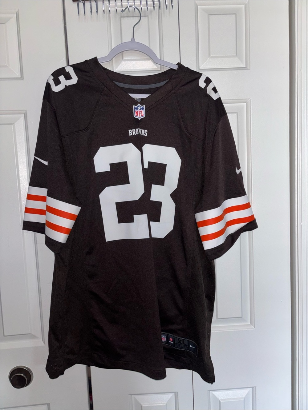 NFL Brown and Black Nike XL Football Jersey